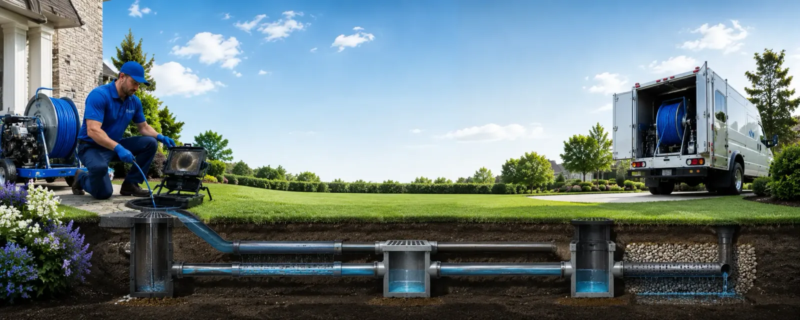 Outdoor drain cleaning information for Quinlan, TX